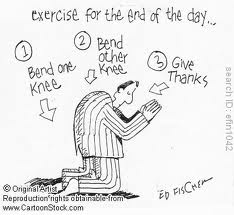 praying on your knees