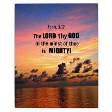 The Lord thy God in the midst of thee is mighty God's presence