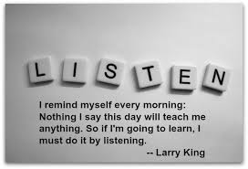 listen great key to learning and selling